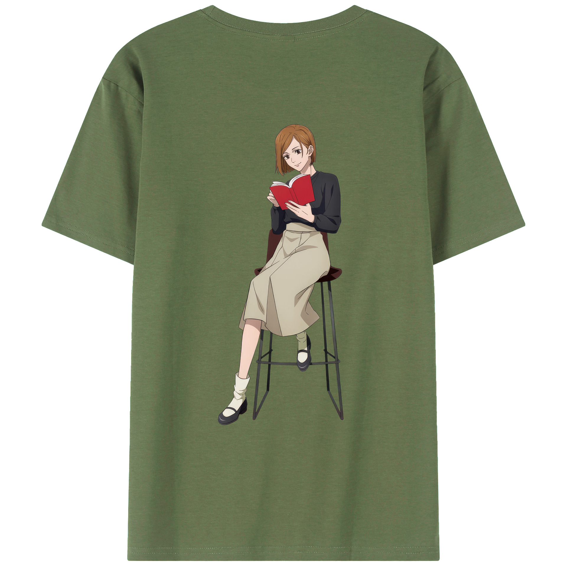 （画像用） 呪術廻戦 Jujutsu Kaisen 綿100％ メンズ半袖Tシャツ（バックプリント） 通気性